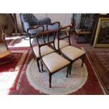 Fine set of 4 Regency rosewood dining chairs