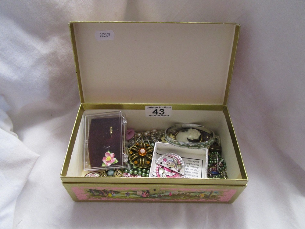 Box of costume jewellery