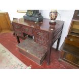 Oriental hardwood desk