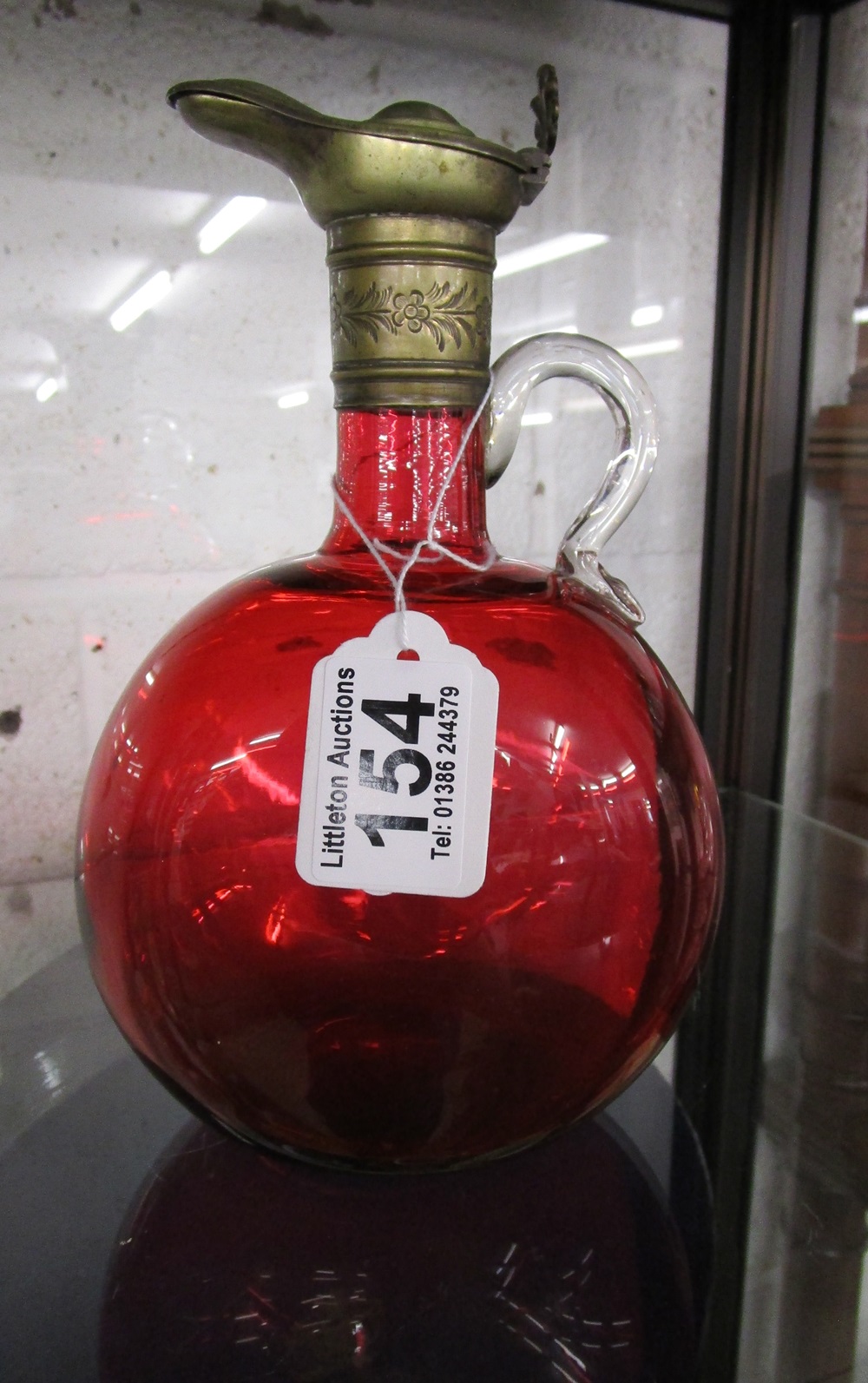 Cranberry claret jug