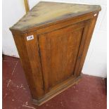 Early oak corner cupboard