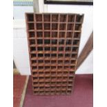 Pigeon hole wall rack