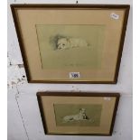 Pair of Lucy Dawson prints - Dogs