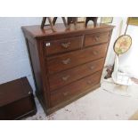 Large Edwardian mahogany chest of 2 over 3 drawers