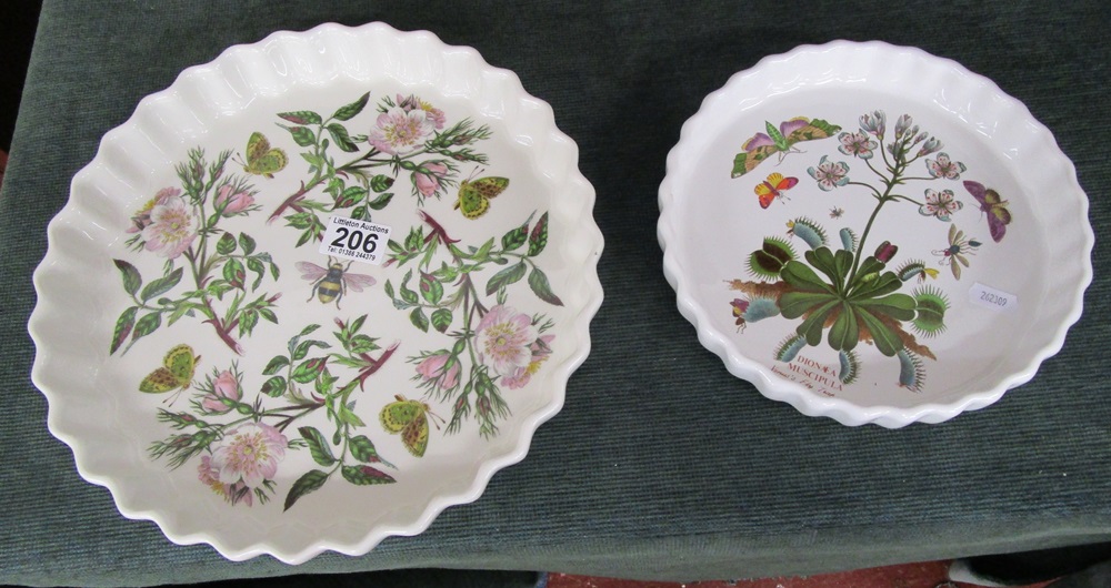 2 Portmeirion flan dishes