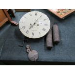 8 day Grandfather clock movement, weights & pendulum