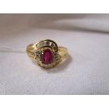 18ct ruby & diamond ring