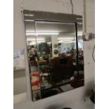 Art Deco style bevelled glass mirror