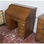 Oak roll top desk