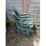 2 pairs of cast iron bench ends