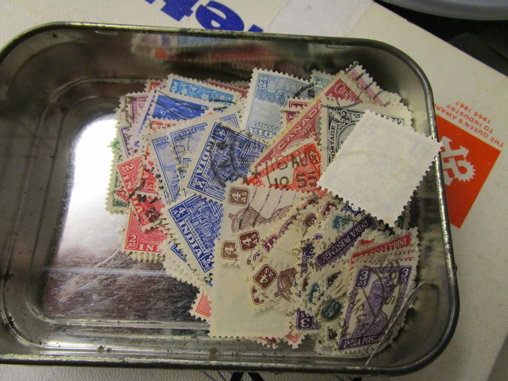 Stamps - Large glory box of World & Commonwealth stamps in packets, tins, albums pages etc - Image 7 of 7