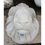 Stone lion head