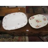 2 Victorian meat plates to include Coalport