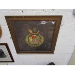 Military framed embroidery