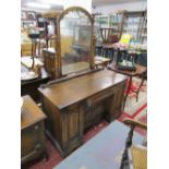 Oak linen-fold dressing chest