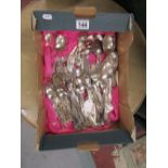 Box of flatware - King's pattern