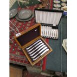 2 boxed sets of plated flatware to include Elkington