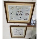 2 signed & L/E prints by Louise Wood - Dogs
