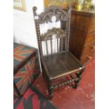 Early carved oak chair