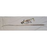 Riding crop & a Holly driving whip - both silver mounted