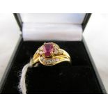 18ct ruby & diamond ring