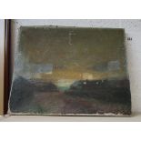 Oil on canvas - Coastal scene A/F