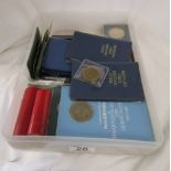 Box of coins & coin sets