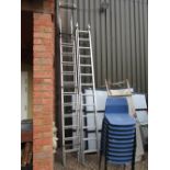 2 aluminium extending ladders