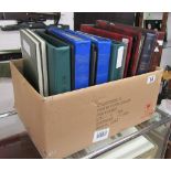 Box of stamp folders & stock books