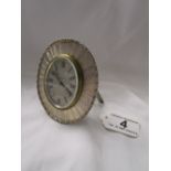 Hallmarked silver 8 day boudoir clock