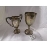 2 hallmarked silver trophies - Approx weight 229g