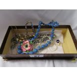 Small box of costume jewellery