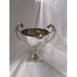 Silver twin handled trophy - Approx 376g
