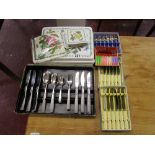 Collection of cutlery & Portmeiron table mats