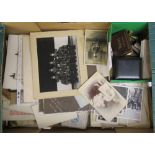 Large box of war photographs, memorabilia etc