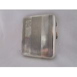 Hallmarked silver cigarette case - Approx 101g