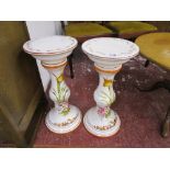 Pair of china torchères