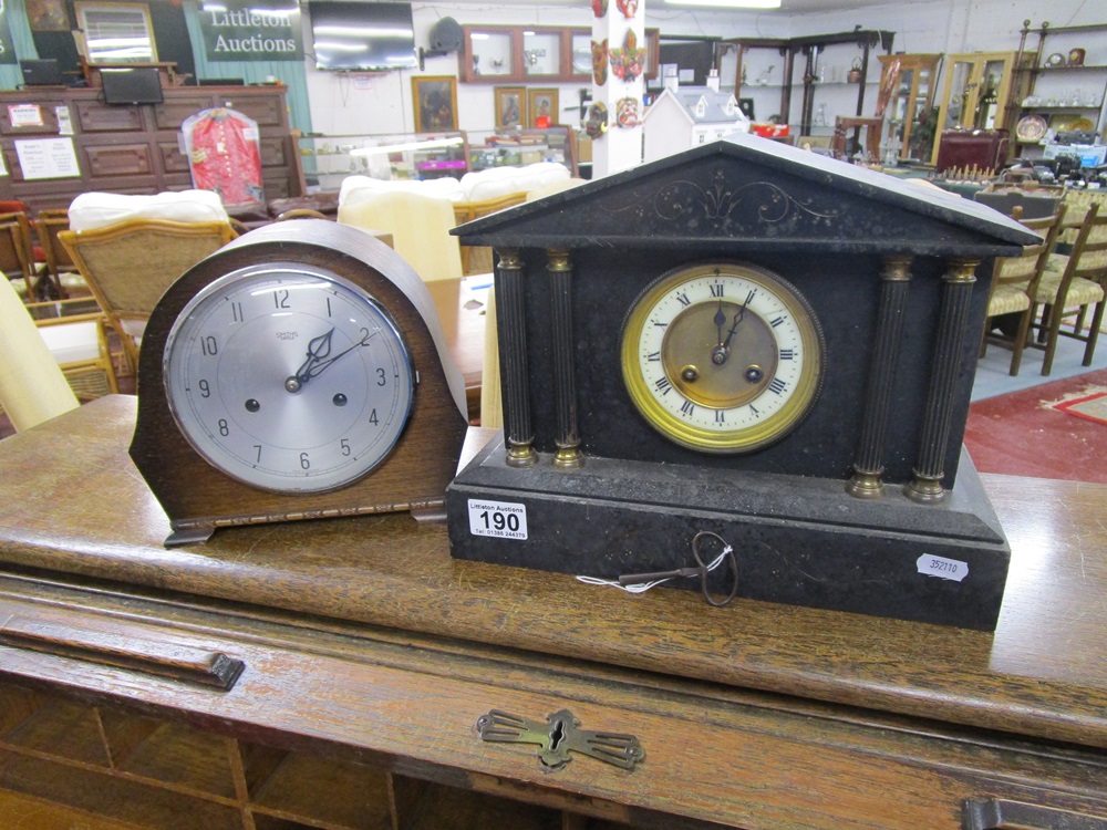 Slate & Smiths mantle clocks