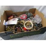 Large box of costume jewellery