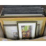 Box of race horse prints