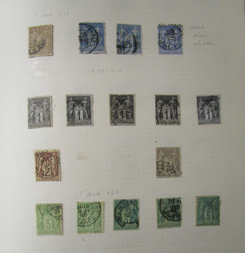 Stamps - French and French colonies 1853 onwards - Large 'old time' collection in albums, stock - Image 4 of 14