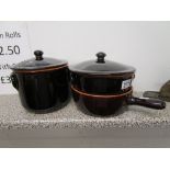 3 stone cooking pots