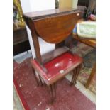 Nest of 3 tables & small oak drop leaf table