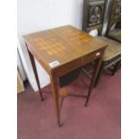 Edwardian inlaid mahogany sewing table