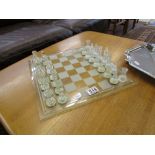 Glass chess set