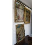 3 religious tapestry's - 2 being framed