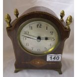 Pretty Edwardian inlaid mantle clock