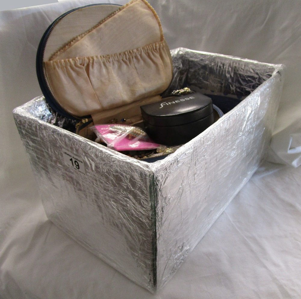 Large box of costume jewellery