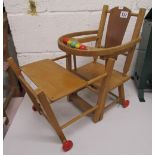 Doll's metamorphic high chair