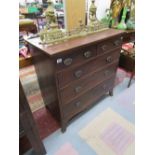 Georgian mahogany chest of 2 over 3 drawers on splayed feet